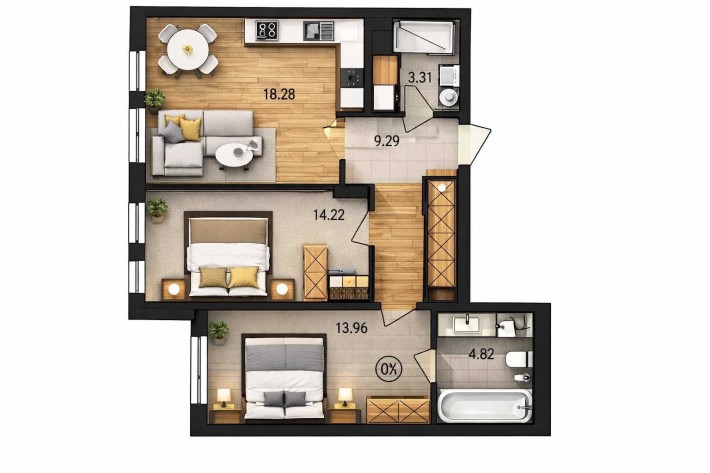 Продаж 2 кімнатної квартири вул. Героїв Майдану (ЖК Avalon Holiday) - фото 1