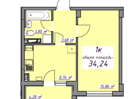 Продам квартиру  2/5 этаж ЖК 7 небо Авангард