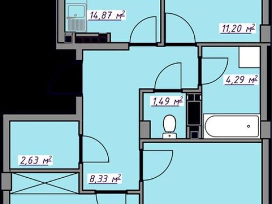 Продажа 3х комнатной | 7 небо | 77.5 м2 Авангард