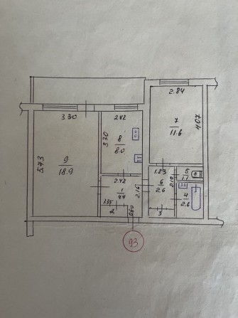 Продаж 2-х кімнатної квартири 54,1 м/кв., 606 мікр-н, Ціна 31500, торг - фото 1