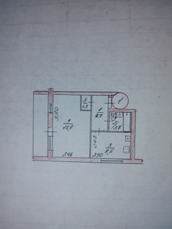 Продаж 1-но кімнатної квартири, Великий Луг - фото 1
