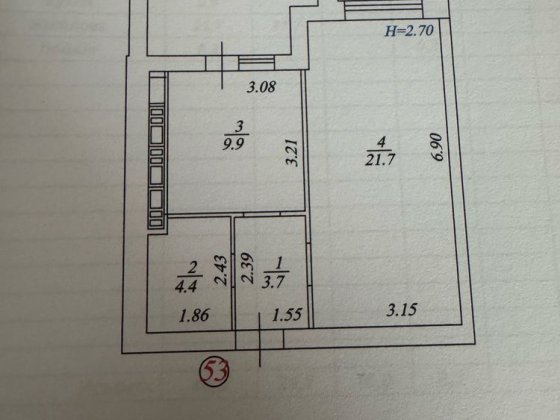 Продам євро  двушку 47 кв.м ЖК Сади Вишневі Вишневе
