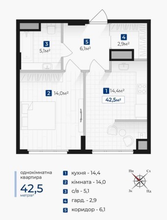 Квартира зі знижкою від забудовника!! - фото 1