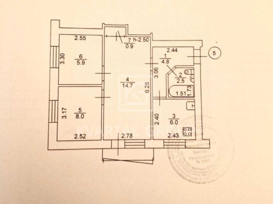 3-кімнатна квартира під ремонт Вигідна цінагаз Сертифікат