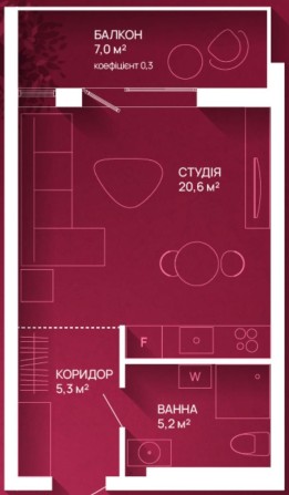 Дешева 1 кімнатна. Газ. Розтермінування - фото 1