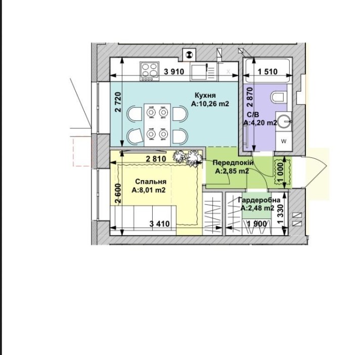 Продам квартиру в центрі Ірпея ! 37 000 $ з балконом та газом ! - фото 1