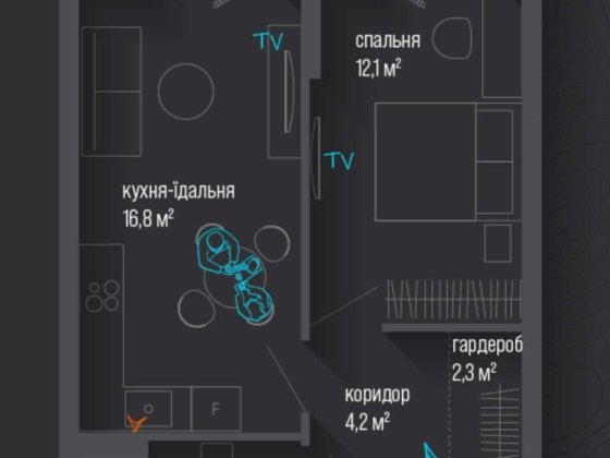 Однокімнатна, центр міста , Благо, низький поверх Івано-Франківськ