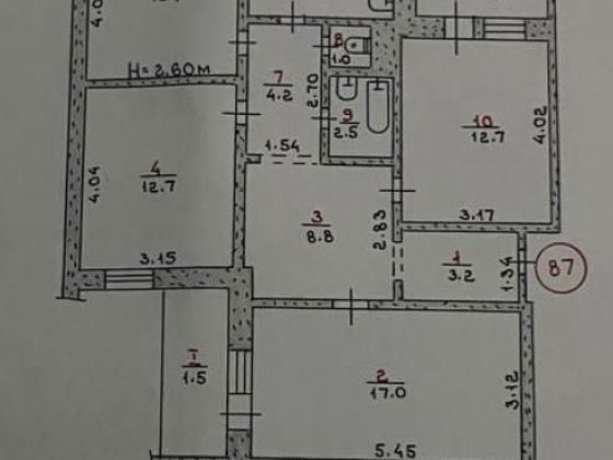 Продається 4-х кімнатна квартира, 5й Зарічний 84 Кривий Ріг