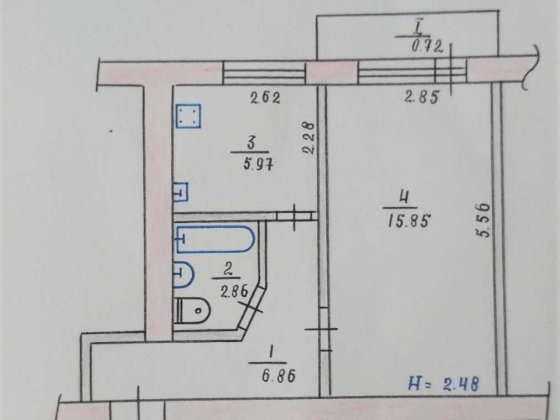 Продається 1-но кімнатна квартира Кривий Ріг