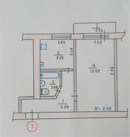Продається 1-но кімнатна квартира - фото 1