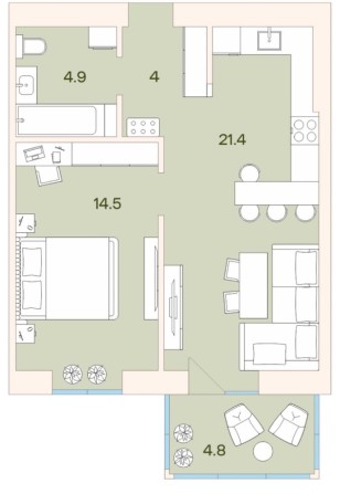 Продам 1кімнатну  квартиру жк Ренесанс - фото 1