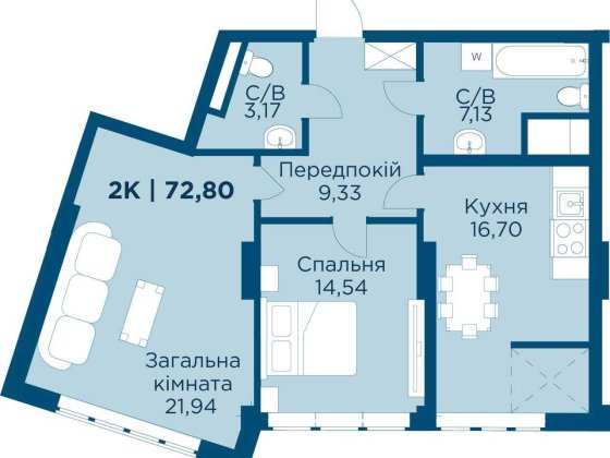 Продаж квартири, здана 2 кім кв Ивано-Франковск