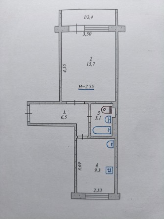 Продам однокімнатну квартиру на Вечірньому - фото 1