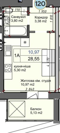 1К квартира - Студія з БАЛКОНОМ, новобудова в Ірпені, СЕРТИФІКАТ - фото 1