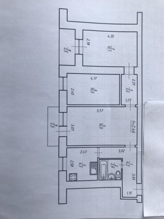 3 кімнатна квартира в центрі міста, р-н Петропавлівськоі - фото 1