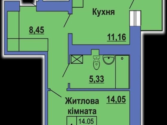 1к квартира великотирнівська 4а новобудова 42м2 Полтава