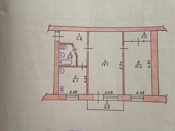 Пропоную 2 кімнатну квартиру Кривой Рог