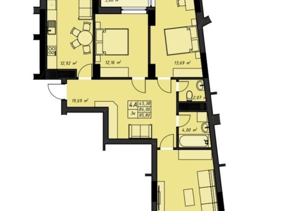 3 кімнатна квартира на ВИПЛАТУ. Ціна від забудовника ЖК Амбер Парк Рівне