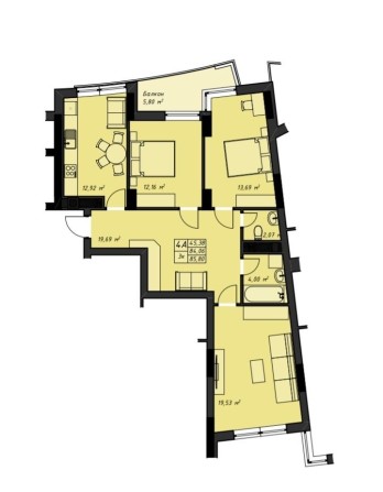 3 кімнатна квартира на ВИПЛАТУ. Ціна від забудовника ЖК Амбер Парк - фото 1