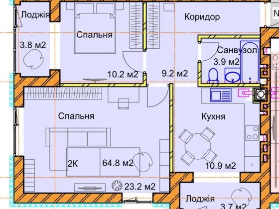 2кімнатна квартира у клубному будинку, р-н Льонокомбінат Рівне