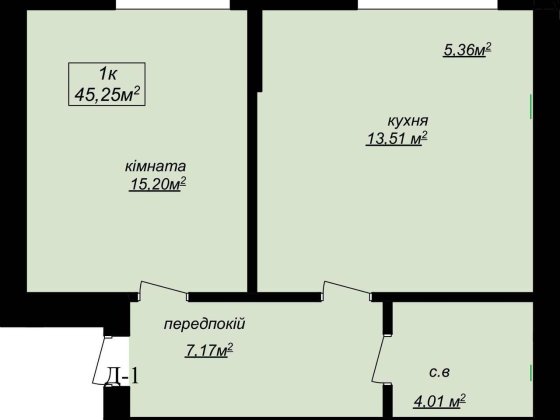 Продам квартиру [45 м2 ] з просторою кухнею на 2 поверсі Черновцы