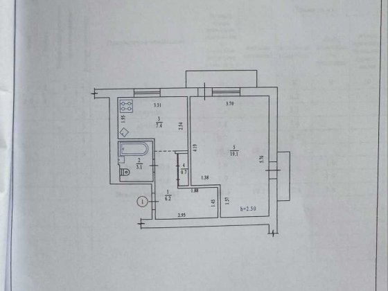 Велика 1-кімнатна за доступною ціною — 40 м² Полтава