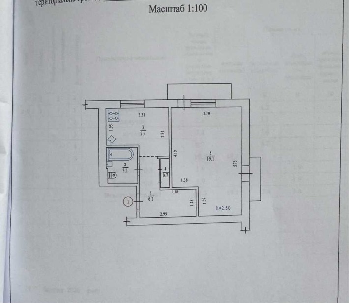 Велика 1-кімнатна за доступною ціною — 40 м² - фото 1