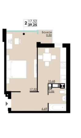 Однокімнатна квартира Переуступка - фото 1