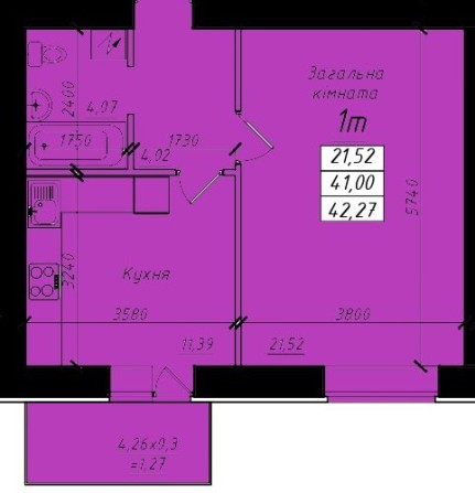 Продаж 1-но кімнатна, Спди 2 - фото 1