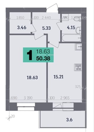1 кімнатна квартира ЖК Стандарт - фото 1