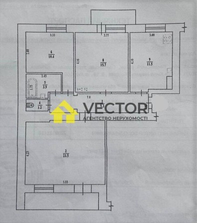 ТОРГ 3к квартира 83м², 2/9 поверх. Панорамні вікна, чудовий район! - фото 1