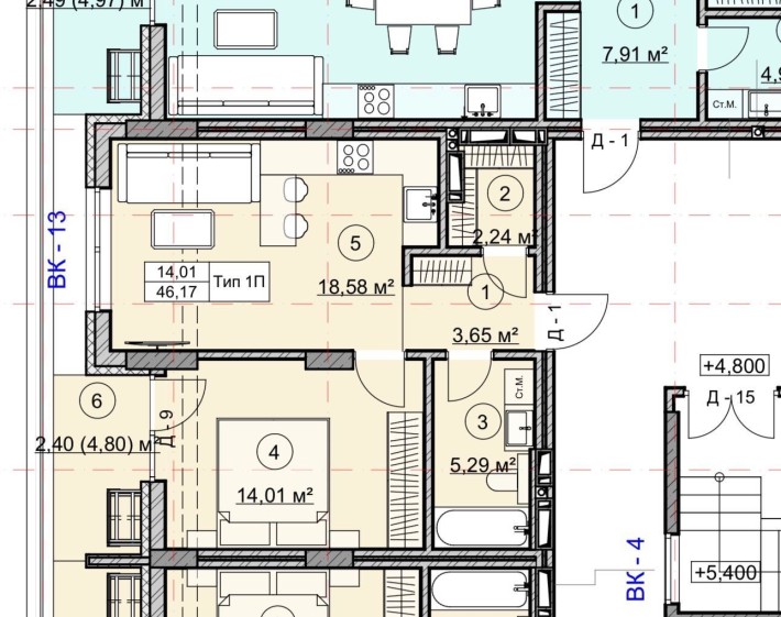 Продається 1-кім. кв. у БК Швабська 35 - фото 1