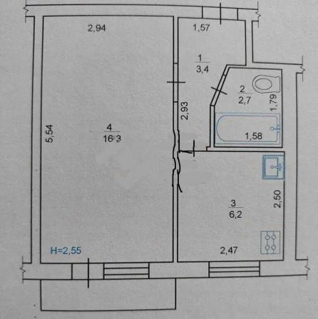 Продаж 1 кім квартири 4/5 пов Житловий стан вул. Європейська №19894 - фото 1