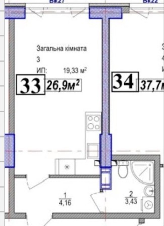 22865 $ Продається квартира студія в Дарницькому районі Києва - фото 1