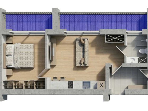 Однокімнатна квартира в центрі Черкас для комфротоного проживання або інвестицій. Під ремонт. Черкаси