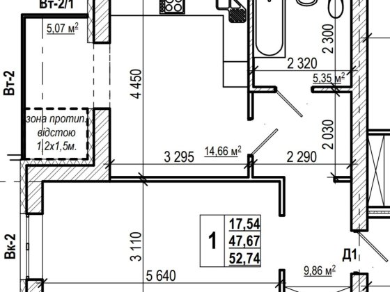 1 кімнатна Квартира в новобудові Винница