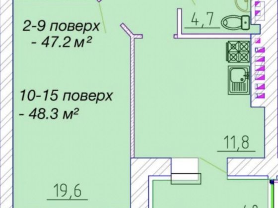 Новострой, Графский, 50 кв., дом сдан, 43000д (і1 Черкаси