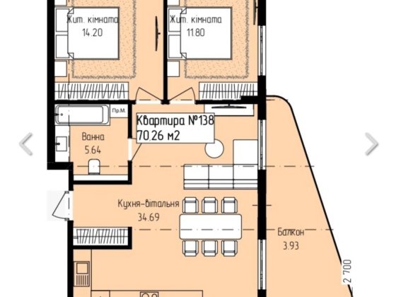 Продаж 2 кімн. квартири в новобудові ЖК Володимирський від забудовника‼️ Ужгород