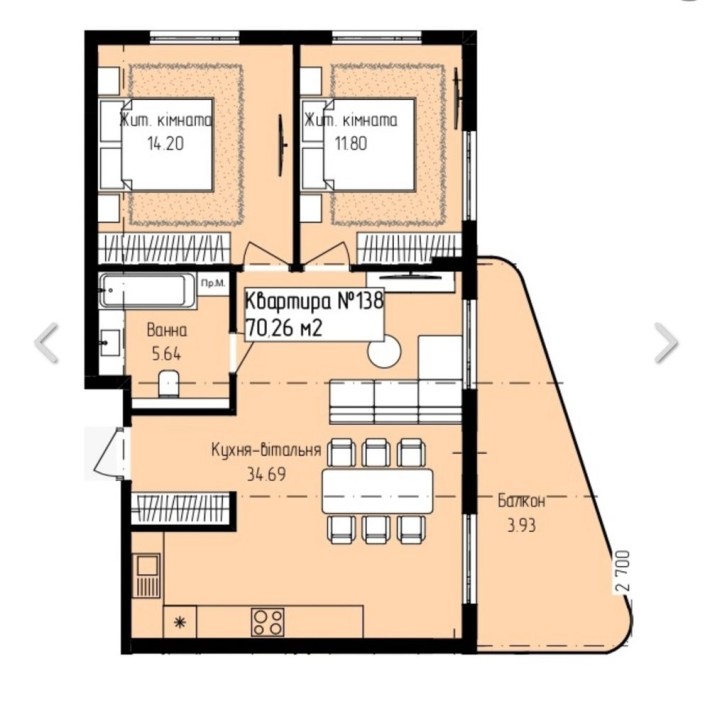 Продаж 2 кімн. квартири в новобудові ЖК Володимирський від забудовника‼️ - фото 1