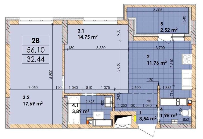 Продаж 2-х кім.квартира, ЖК *Дніпровська Мрія*, вул. Сосюри, ​​6 - фото 1
