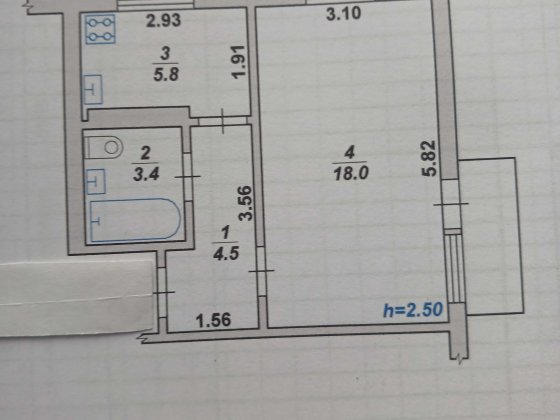 Продам однокімнатну квартиру