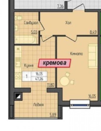 1-но кімнатна ЖК Домбровський - фото 1