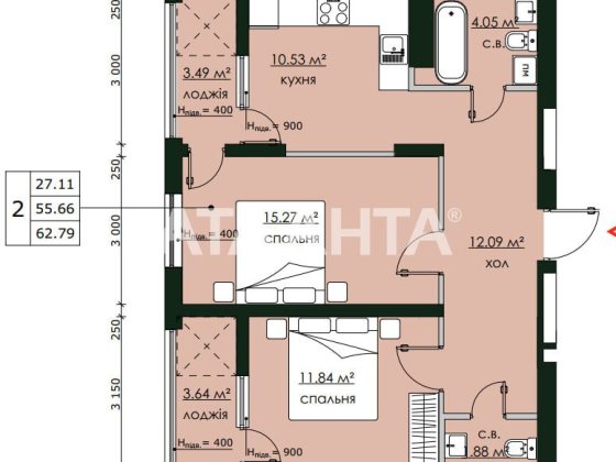 Продаж 2 кім квартири  в ЖК Бетховен по вулиці Городницька. Львов