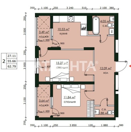 Продаж 2 кім квартири  в ЖК Бетховен по вулиці Городницька. - фото 1