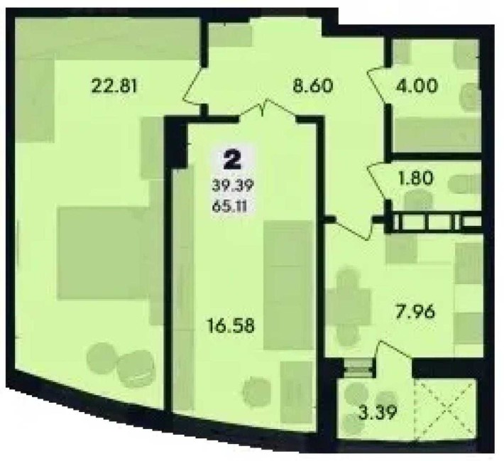 2-х кімнатна квартира в Новобудові - фото 1