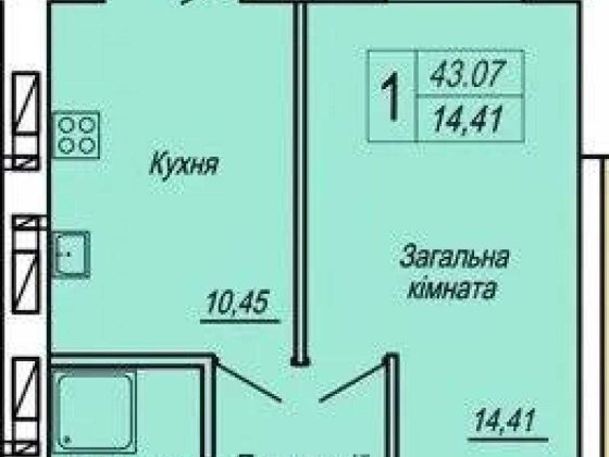 1-но кімнатна БЕЗ КОМІСІЇ