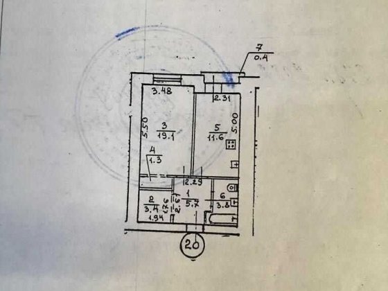 Продам 1-кімнатну квартиру, Чечеловський район, мікрорайон Робоча низ єВідновлення AK Дніпро
