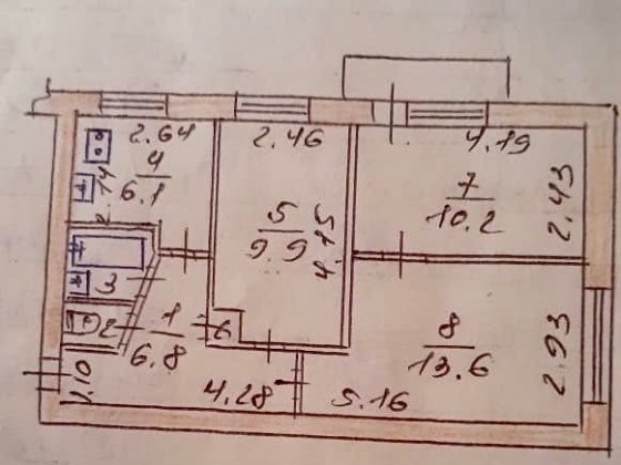 3 кімнатна квартира Дослідна станція Запорожье