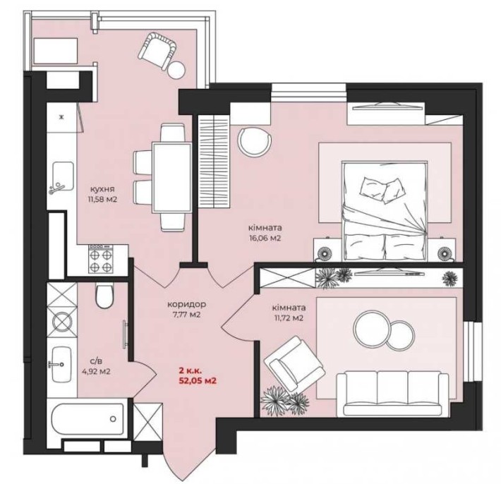 Продаж 2 кімнатної квартири БЕЗ КОМІСІЇ в центрі Житомира - фото 1