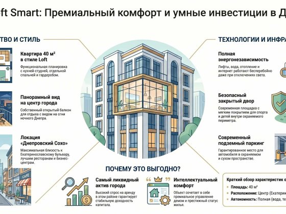 ЖК Loft Smart: Стильная жизнь в «Днепровском Сохо» у Екатеринославского бульвара, центр Днепра Дніпро
